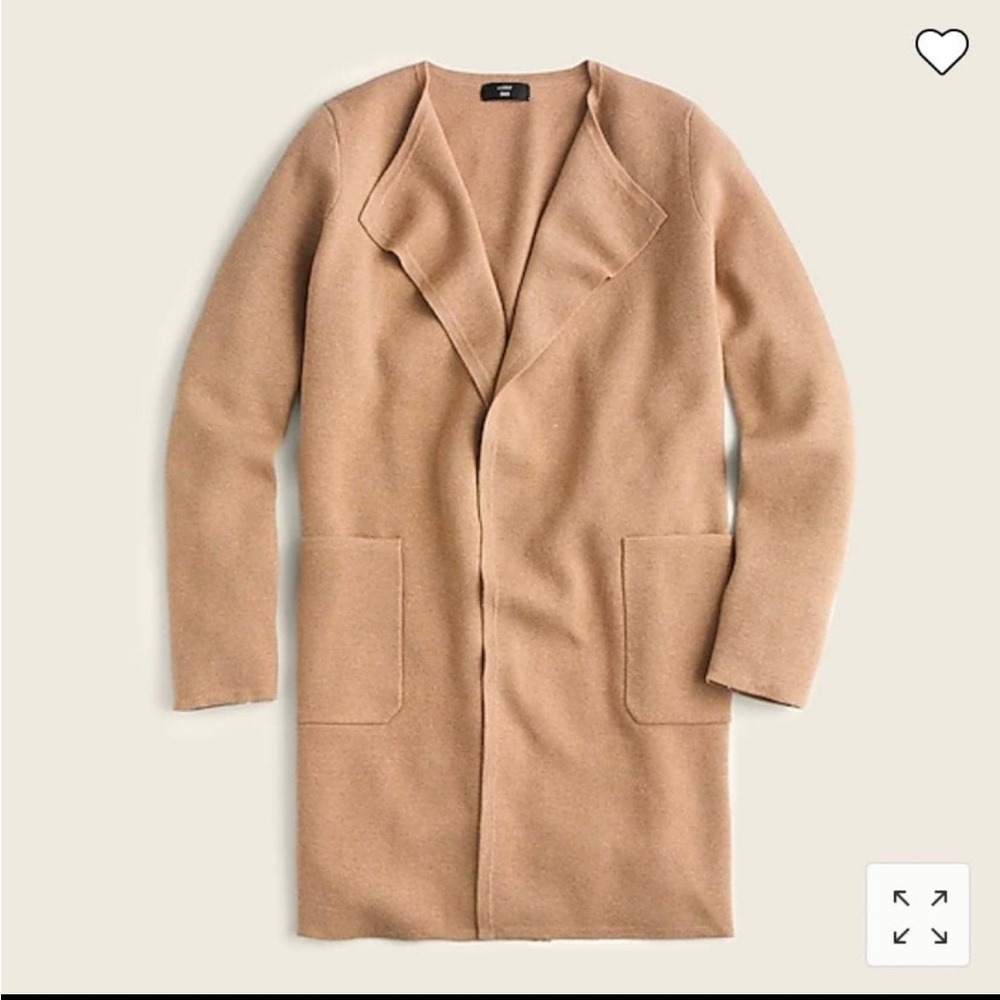 J Crew Women's Tan Sweater Coat
